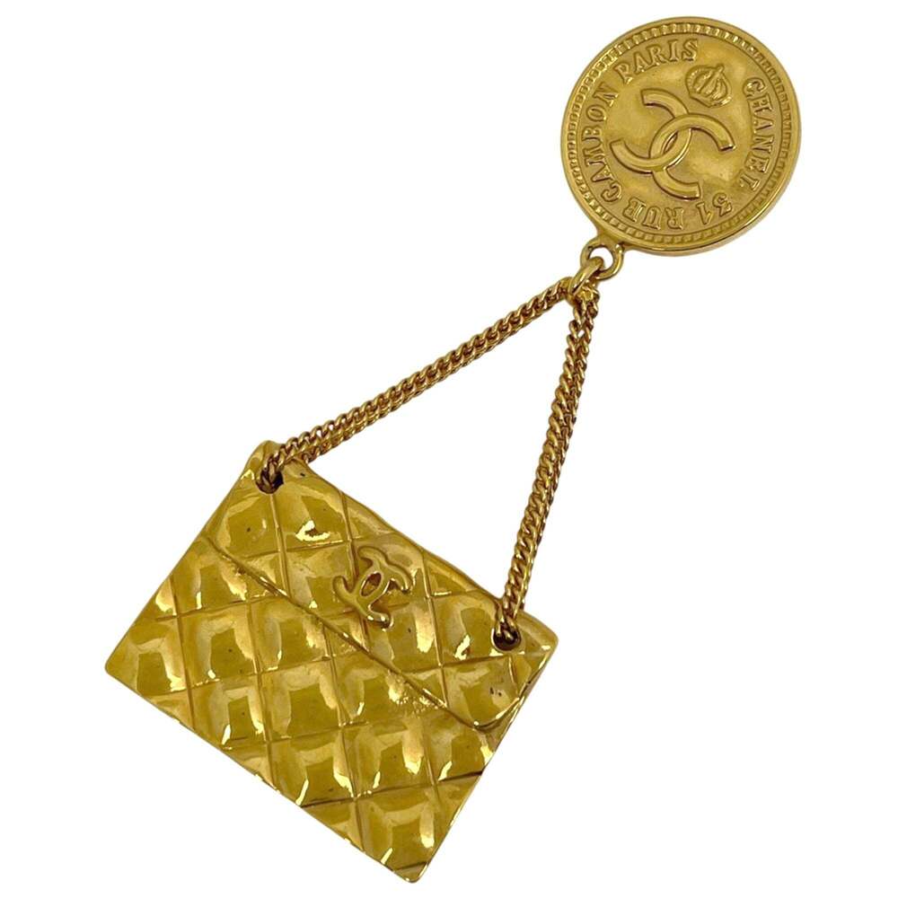 Chanel Coco Mark Brooch, GP Gold, Women's
